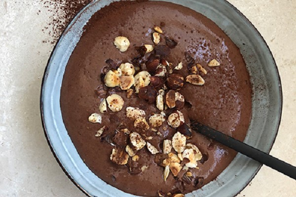 Vegansk nicecream med chokolade